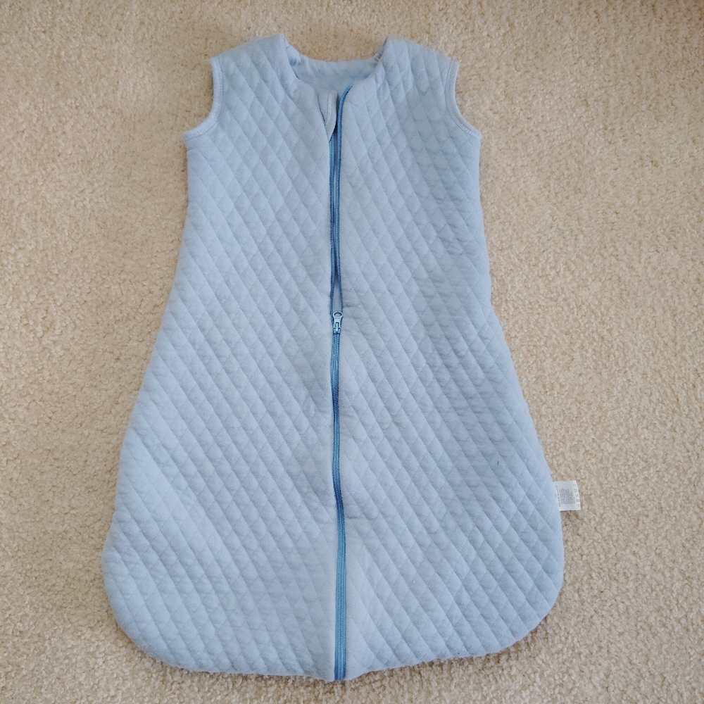 Blue Sleep Sack with Quilted Texture